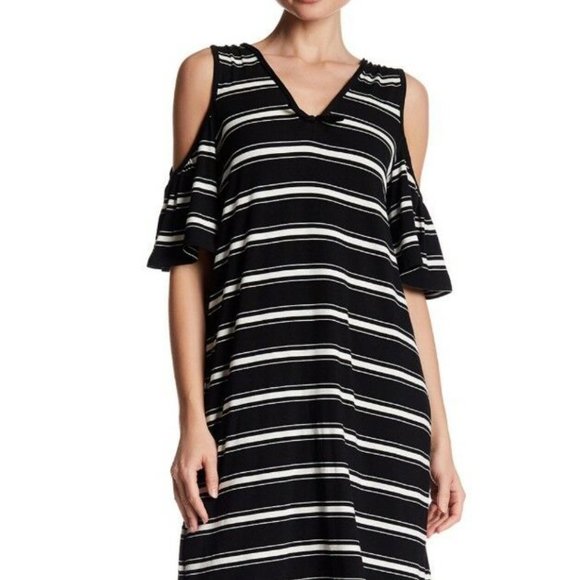 Robe Manches Longues Max Studio - Taille S, En French Terry Rayé, Neuve Avec étiquettes (prix D'origine 98$)